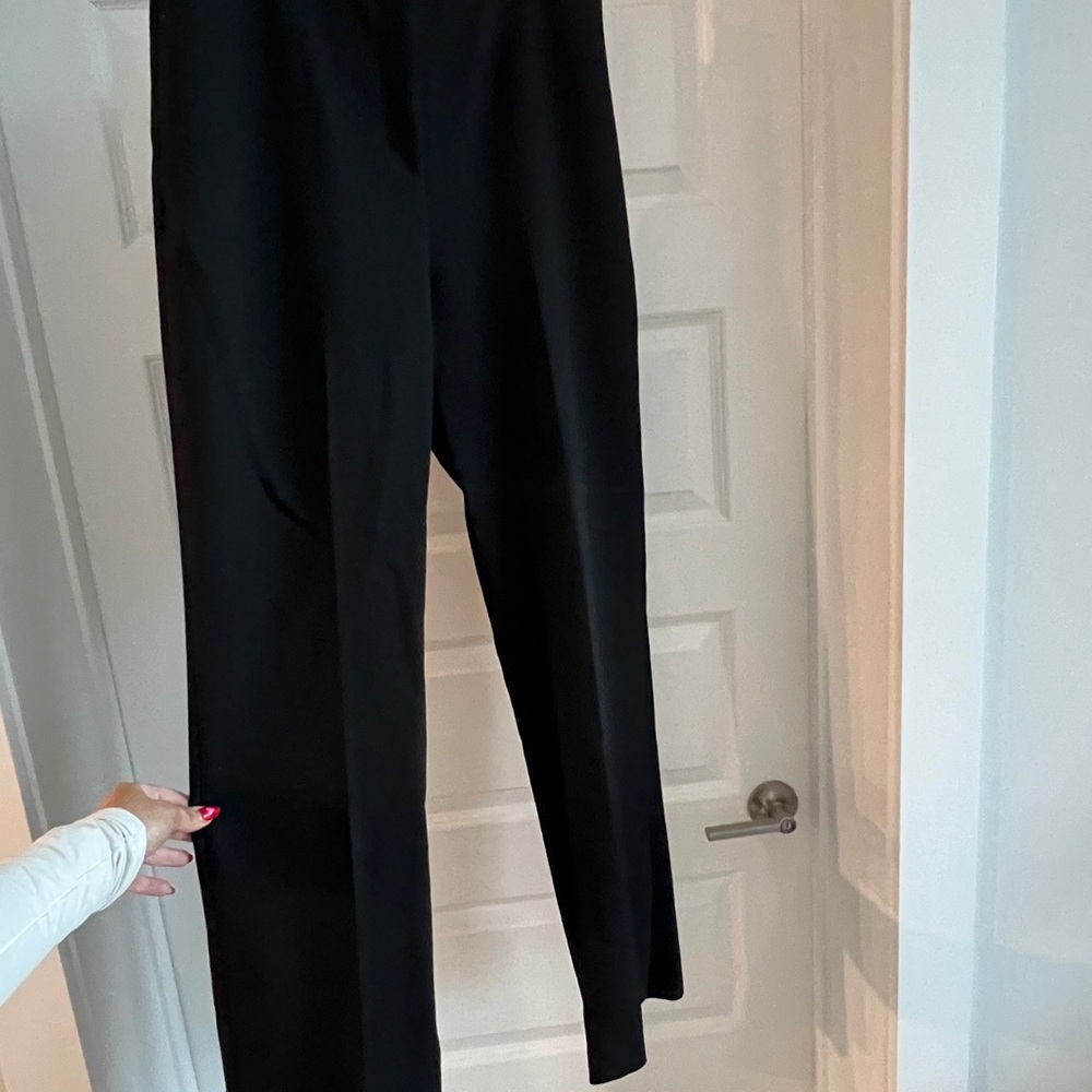 Zara Black High-Waisted Pants with split hem on side, size large